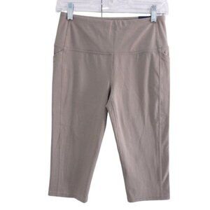 NEW DSG Women's Momentum High Rise Crop Leggings Weathered Tan Size S Activewear